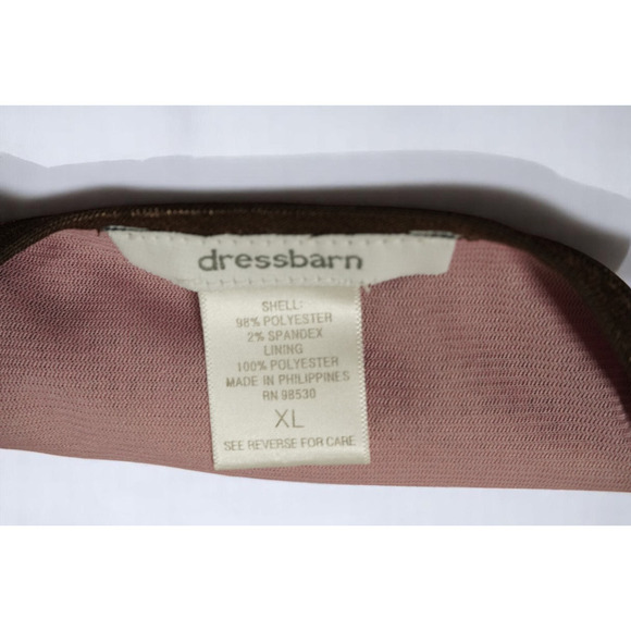 Dressbarn Pink Lace Peasant Top & Brown Midi Skirt Set XL Romantic Y2K Boho - Picture 10 of 14